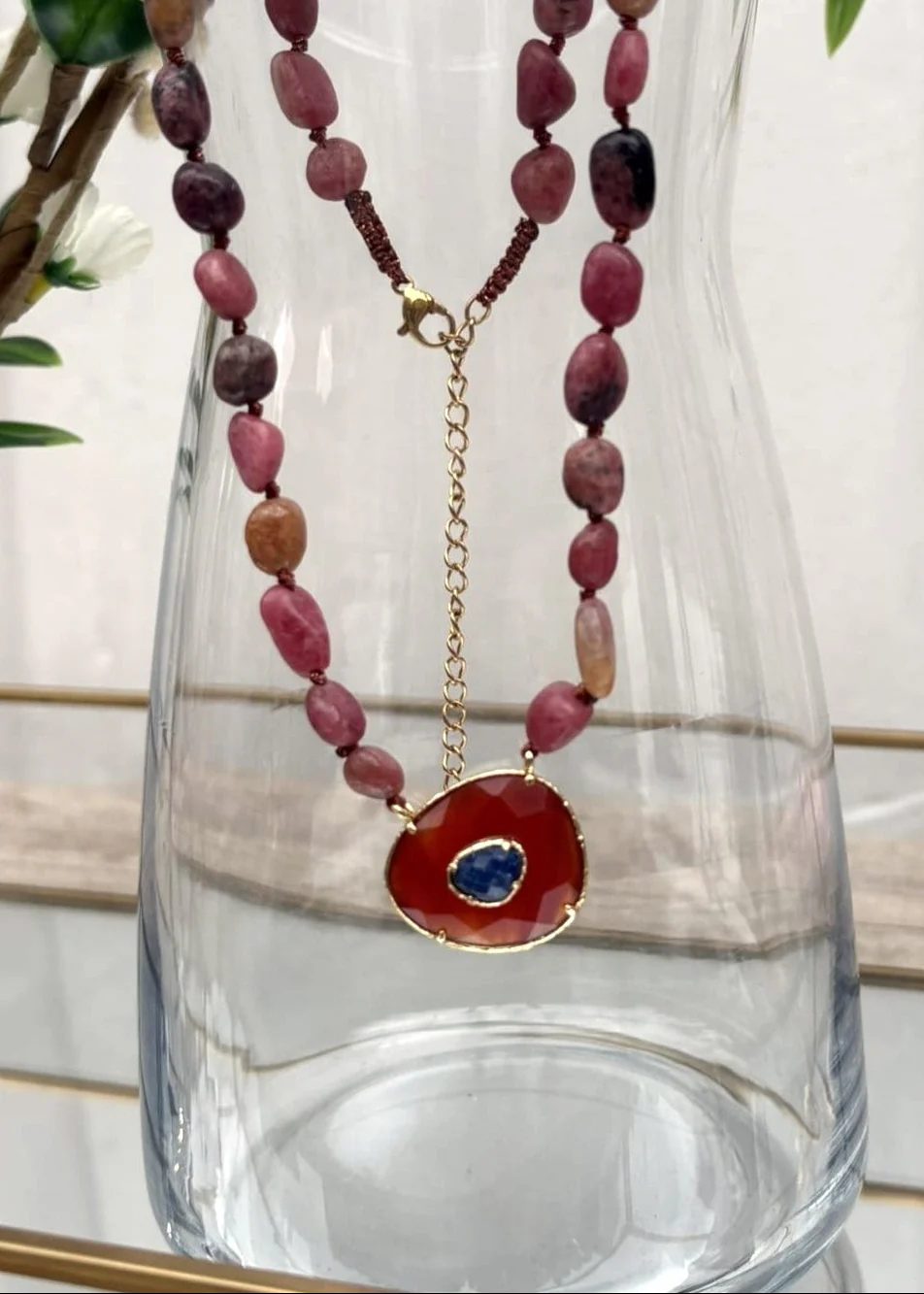 COLLIER PERLES NATURELLES -ROSE - DORIAN