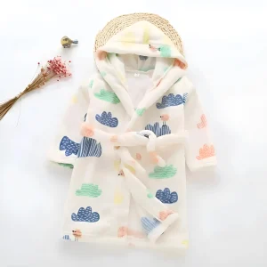Peignoir de bain à motifs pour enfants