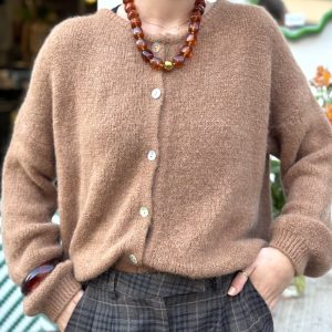 GILET FEMME AVEC ALPAGA - CAMEL - LISA