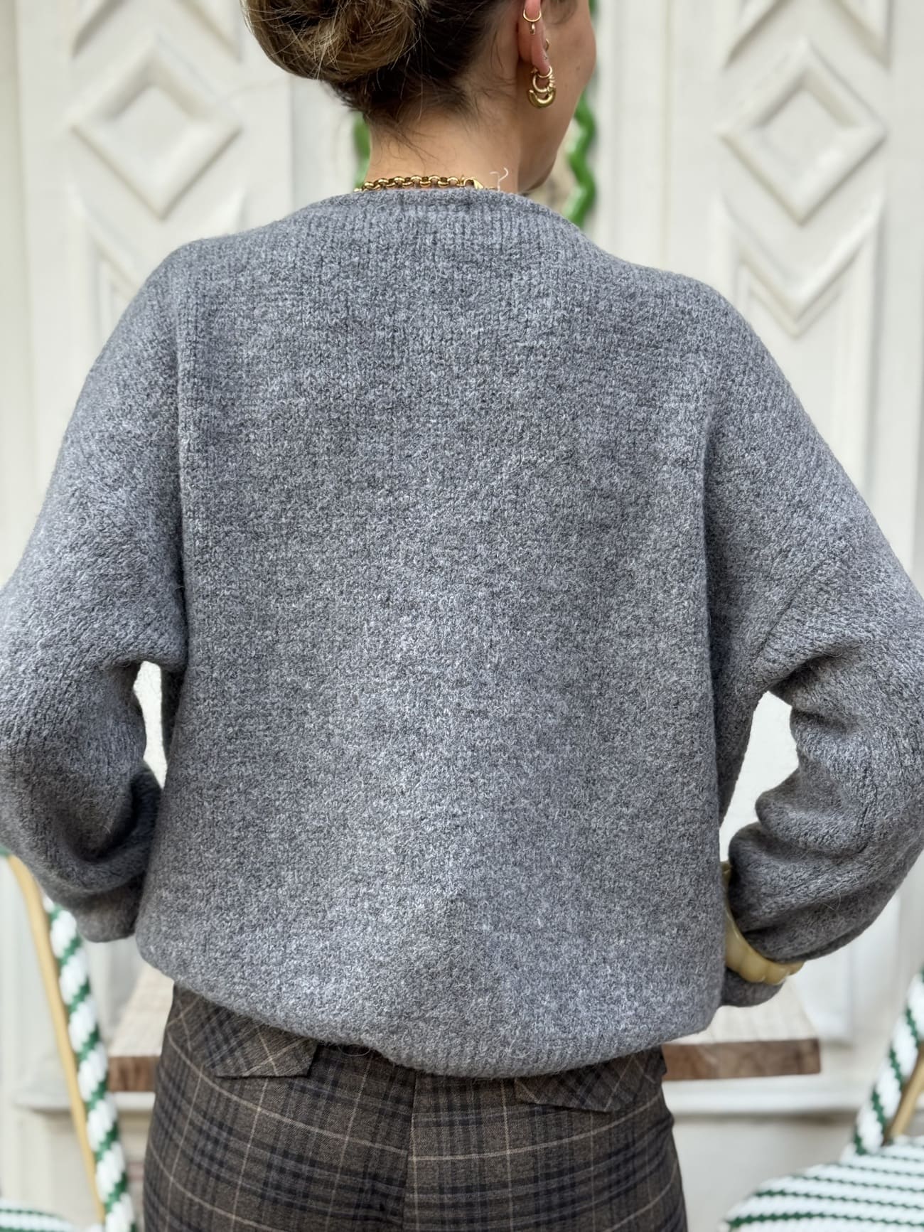 GILET AVEC ALPAGA - GRIS - CHARLOTTE – Image 3