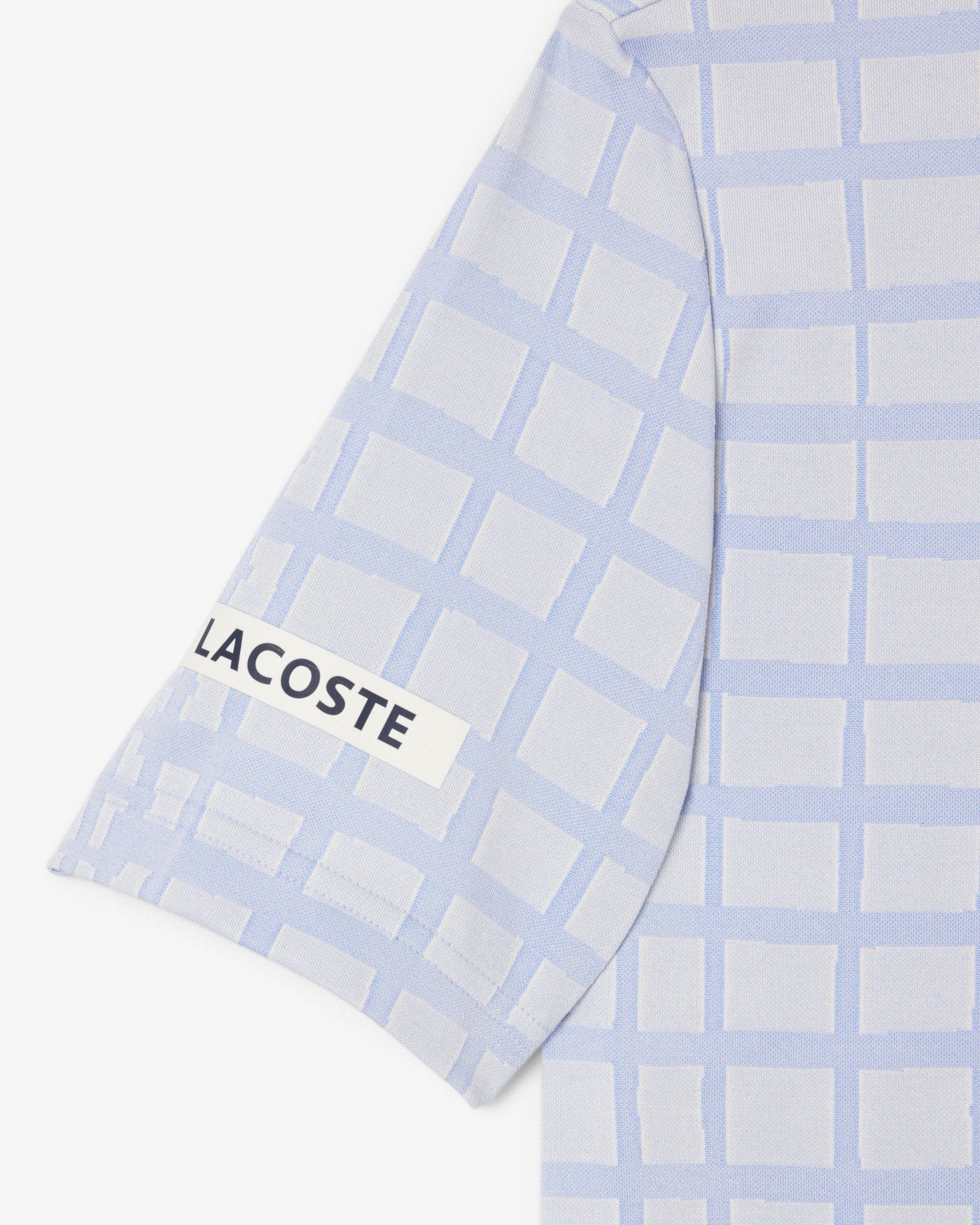 POLO LACOSTE X DANIIL MEDVEDEV CARREAUX BLANC/BLEU – Image 4