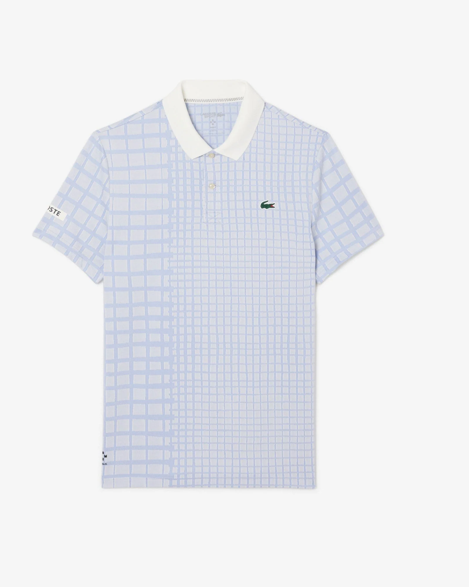 POLO LACOSTE X DANIIL MEDVEDEV CARREAUX BLANC/BLEU