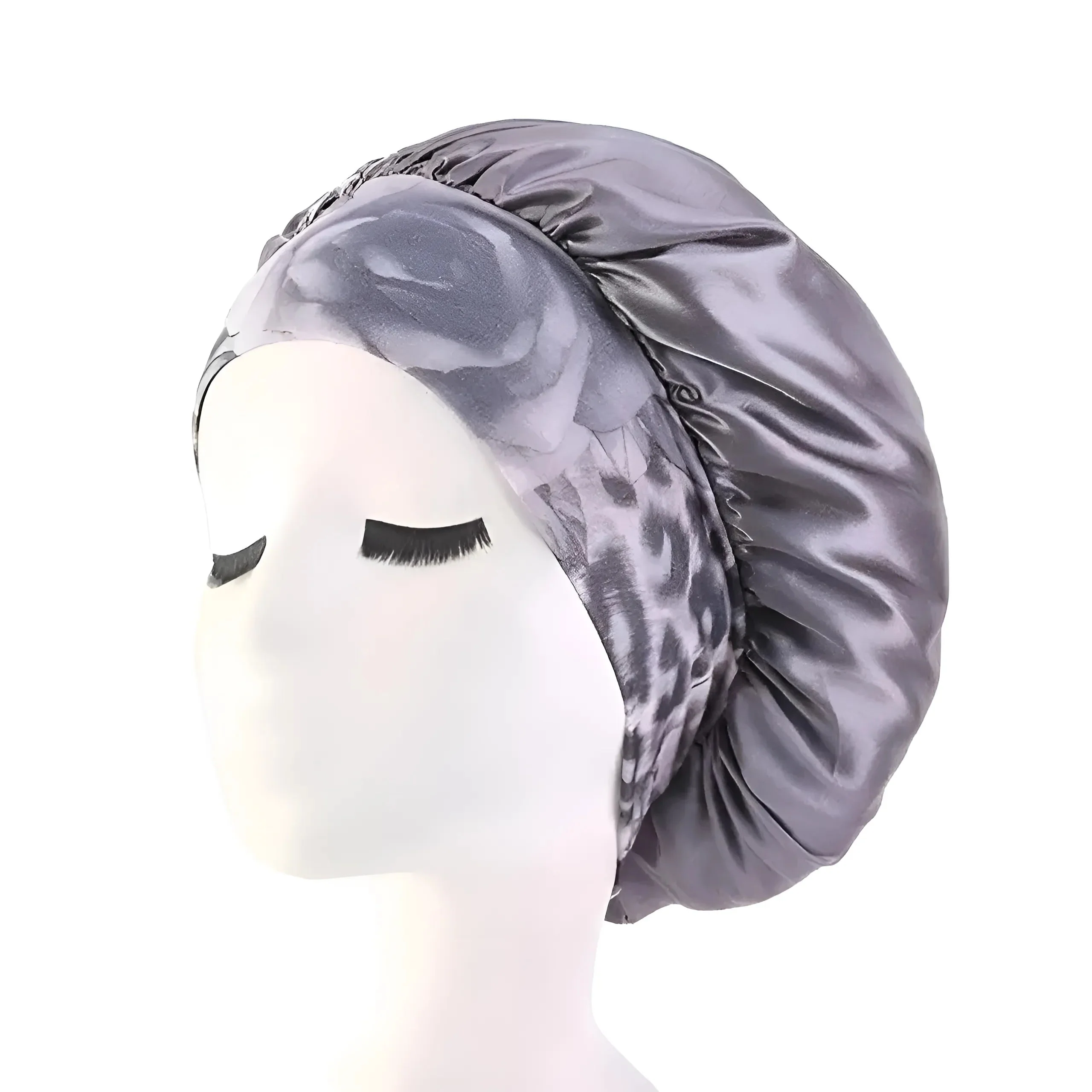 Bonnet de sommeil en satin avec large bande élastique – Image 7