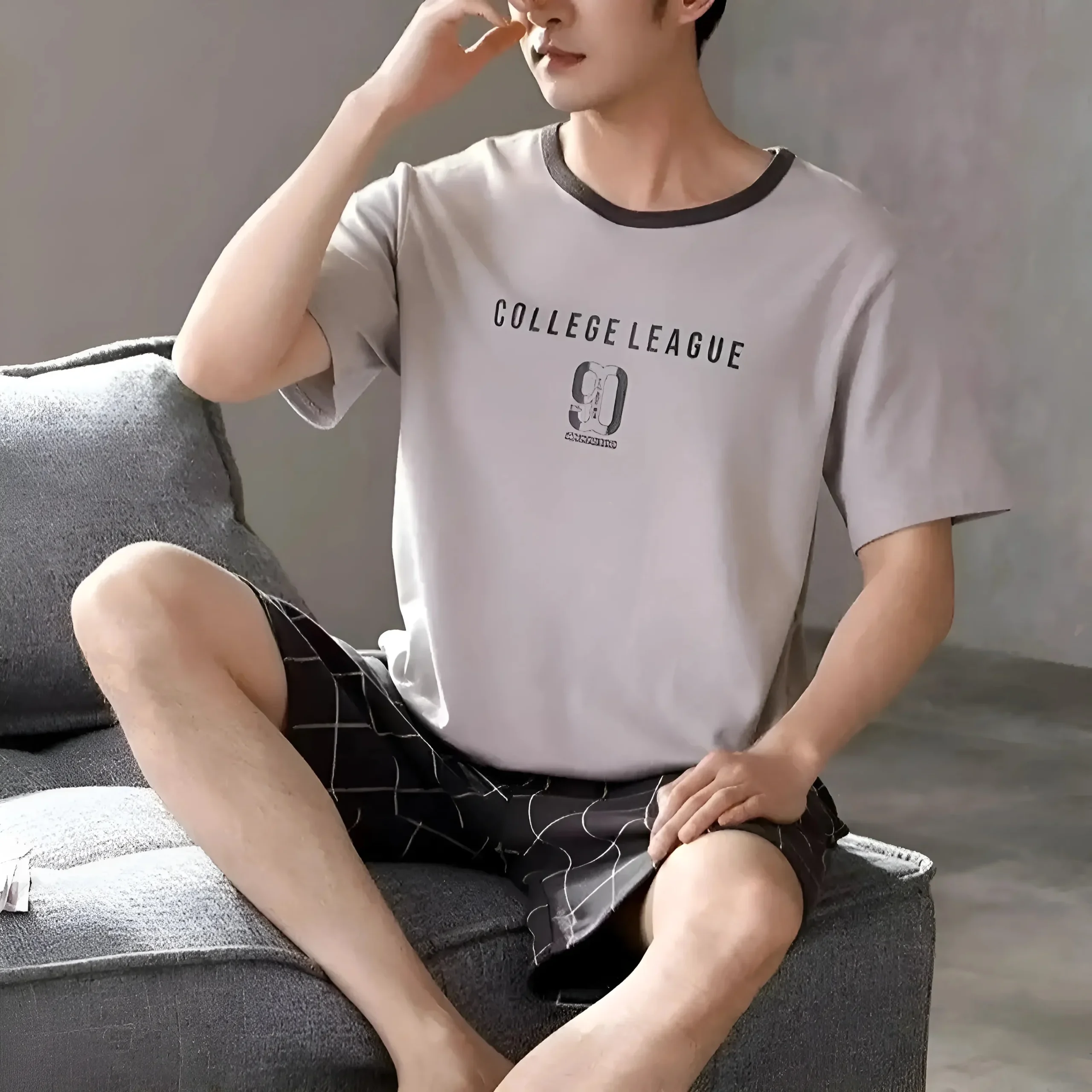 Pyjamas courts pour hommes – Image 7