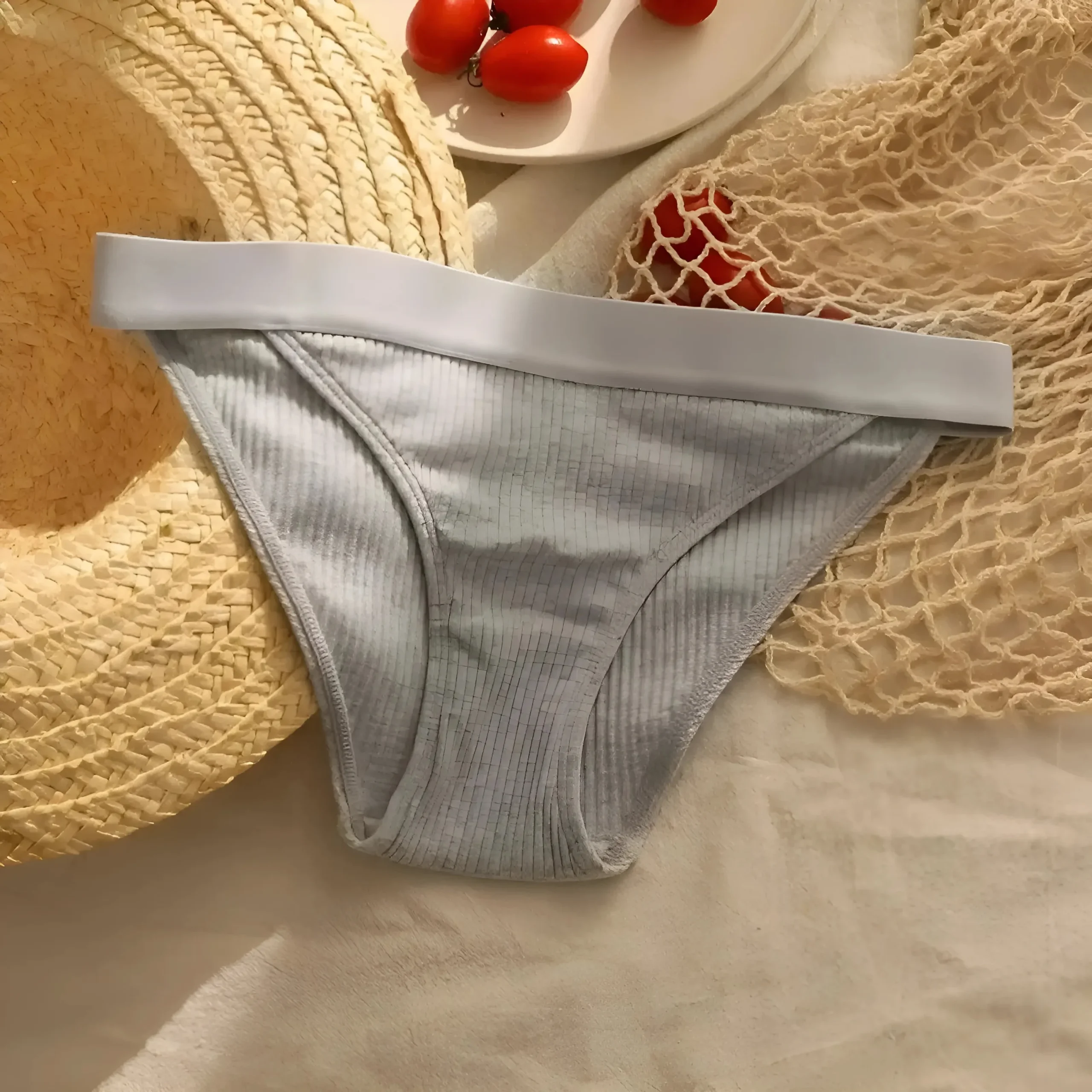 Culotte rayée avec large ceinture – Image 6