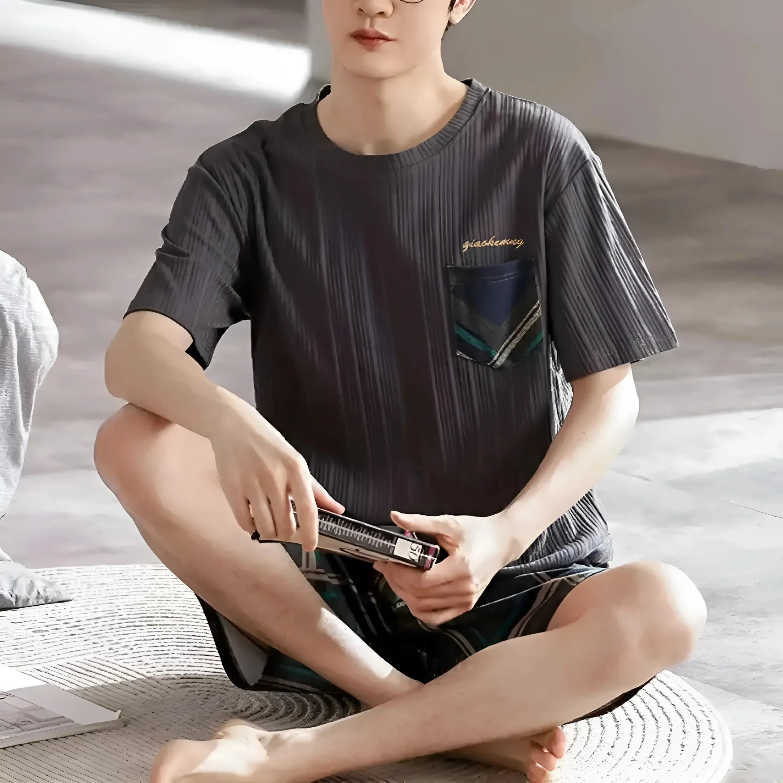 Pyjamas courts pour hommes – Image 8