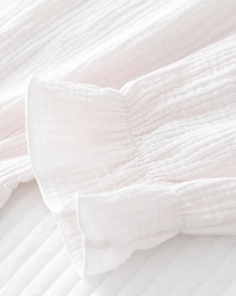 Pantalons longs en mousseline avec volants – Image 6