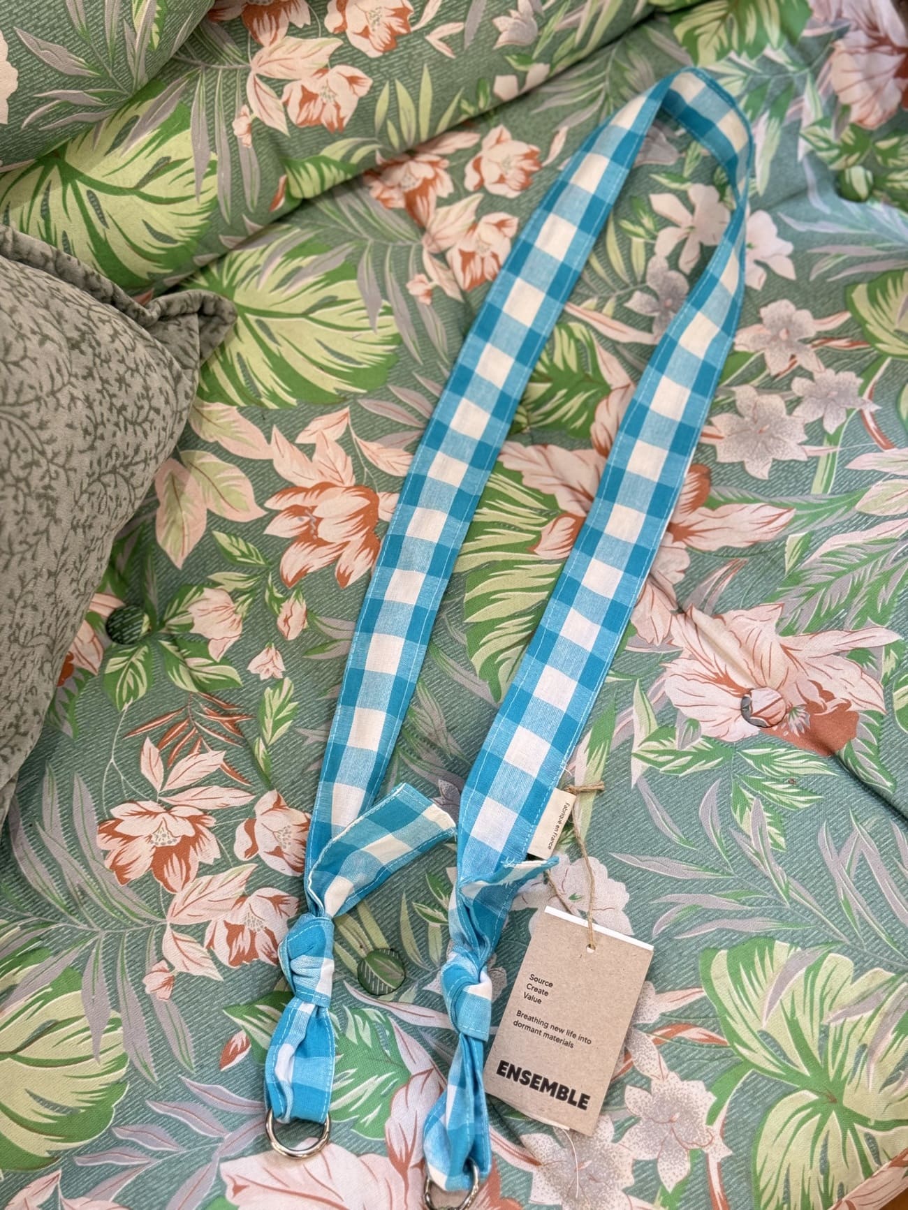 CORDON DE TELEPHONE VICHY BLEU ENSEMBLE – Image 2