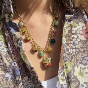 COLLIER BRELOQUE NOISETTE