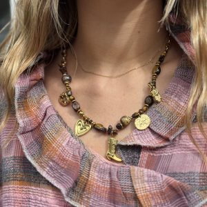 COLLIER CHAINE BRELOQUE BOTTE