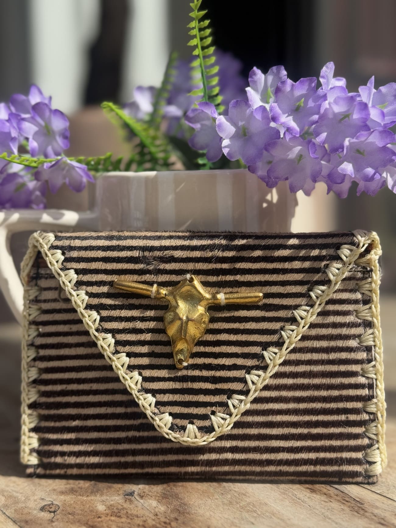 PORTE-MONNAIE FOLK - TAUPE - ELVIS