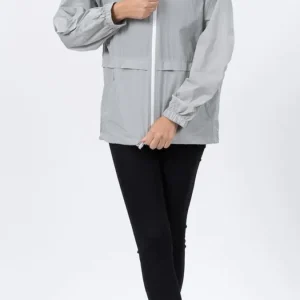 ANORAK COUPE-VENT IMPERMÉABLE PERLE