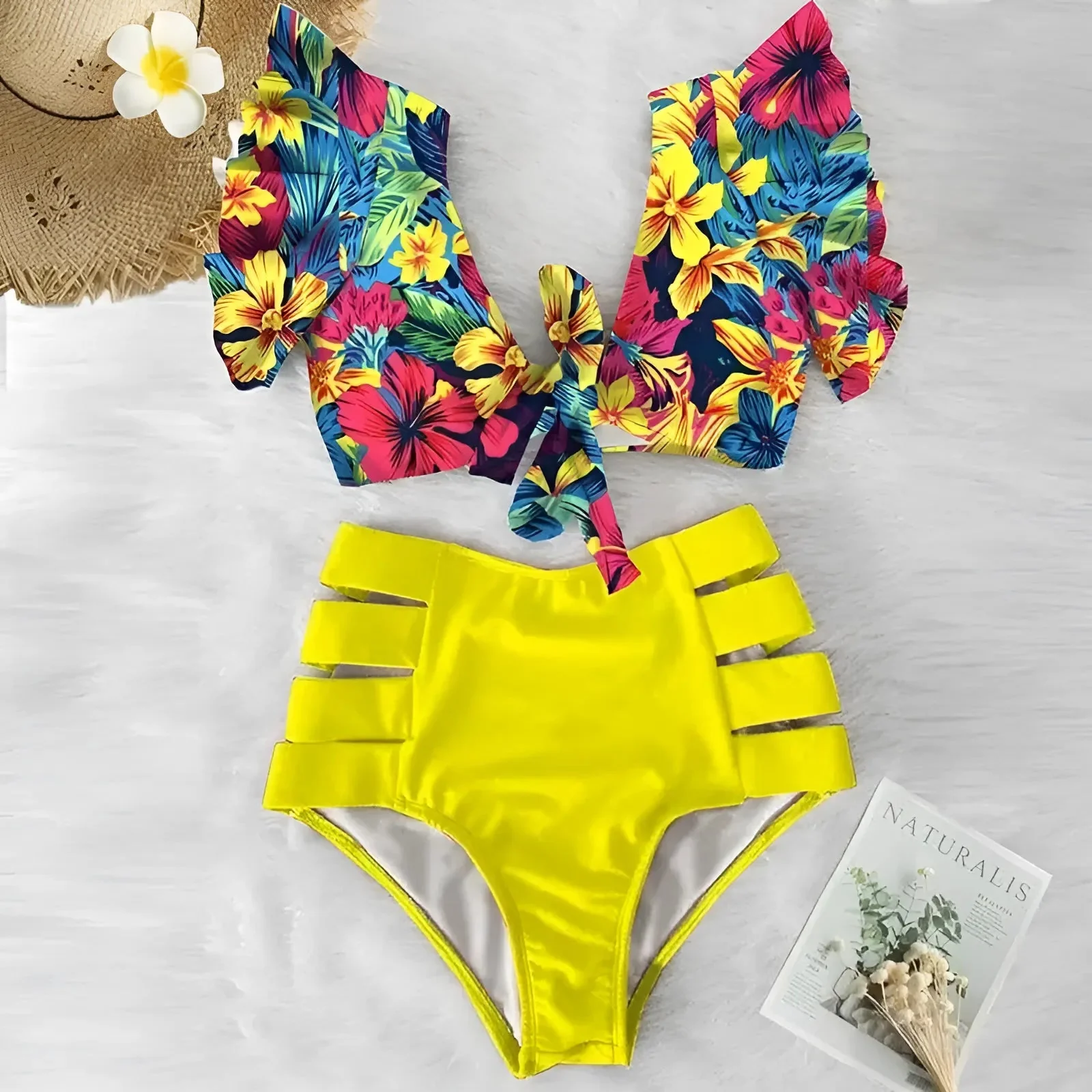 Maillot de bain deux pièces avec haut décoratif – Image 5