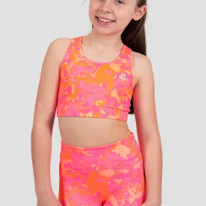 Girls Active Bra Top - Fuchsia/Ice Tango/Beam/Pink Lemonade