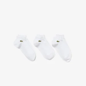 LOT DE 3 PAIRES DE SOCQUETTES LACOSTE BLANCHE