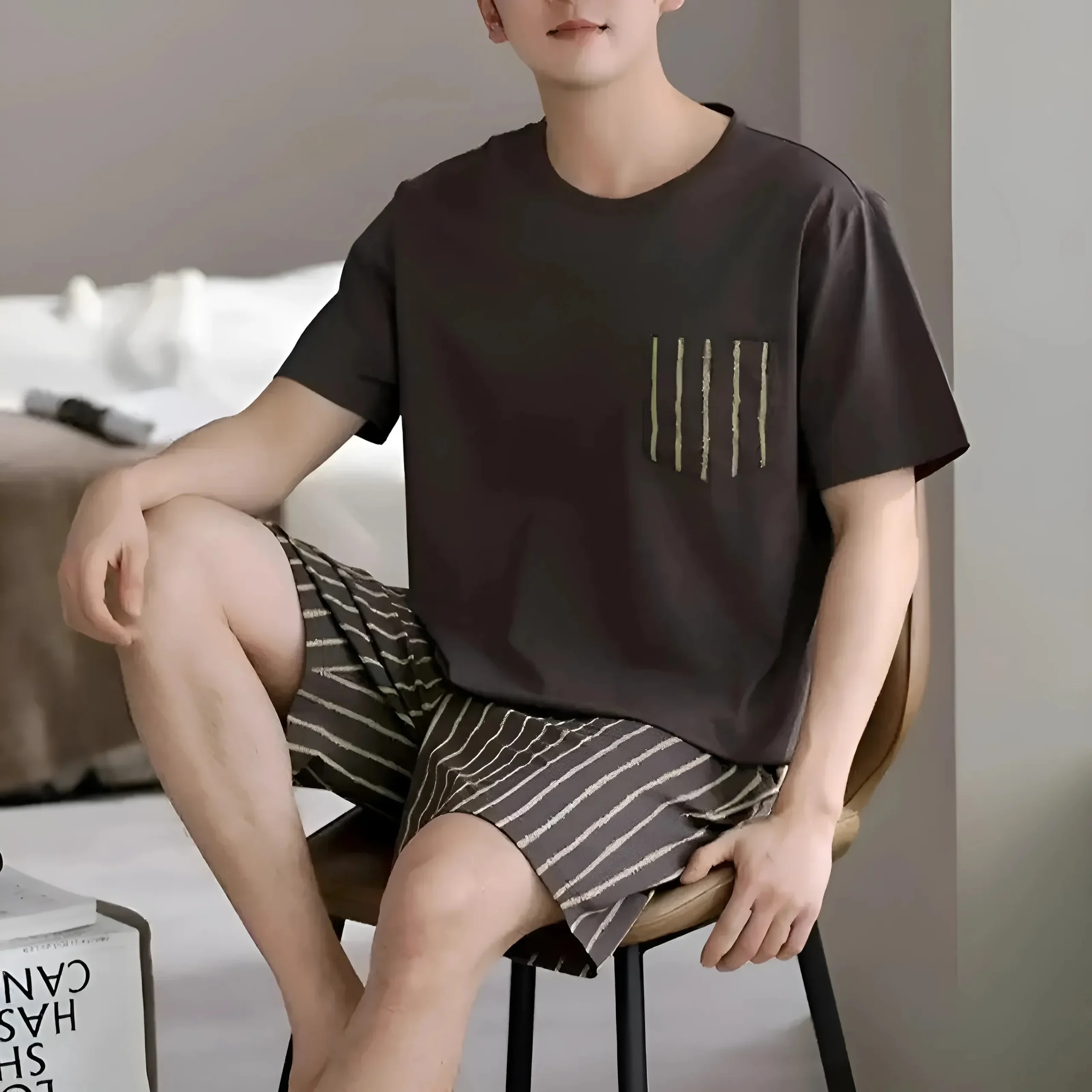 Pyjamas courts pour hommes – Image 3