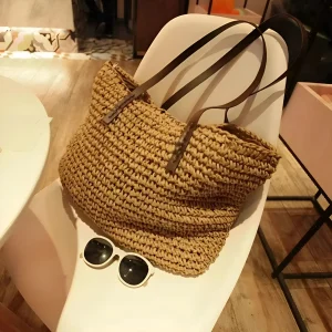 Sac de plage tissé