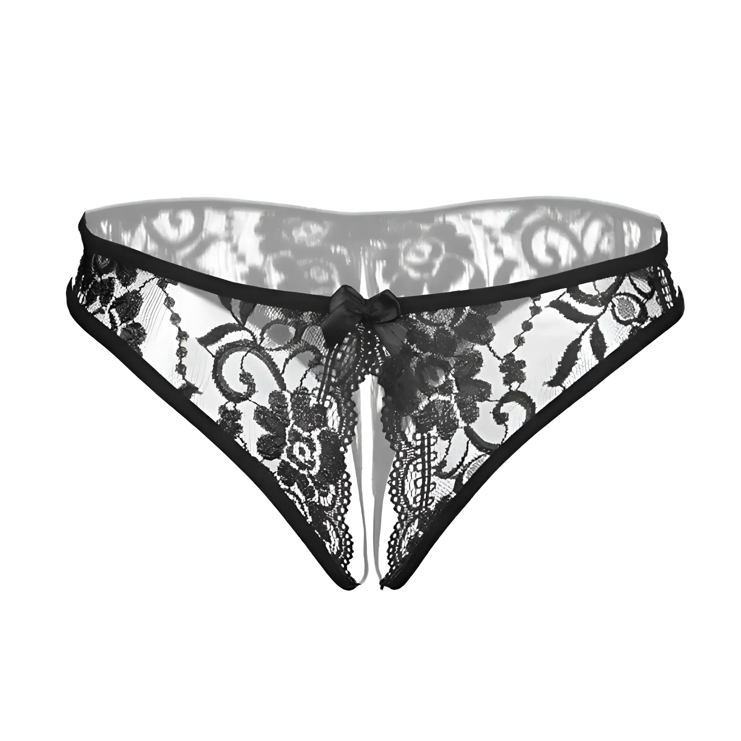 Culotte en dentelle avec découpe et détail de nœud – Image 3