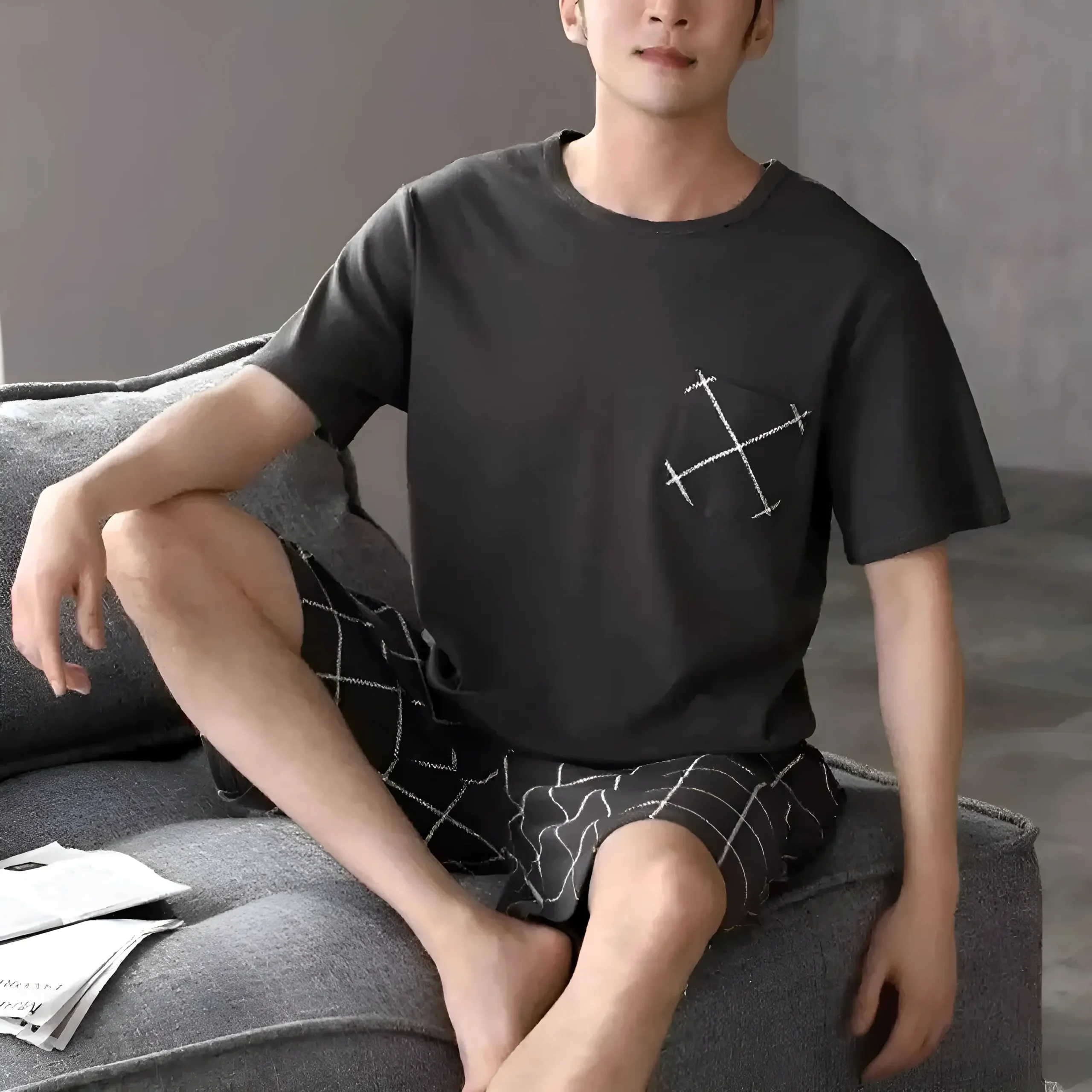 Pyjamas courts pour hommes – Image 6