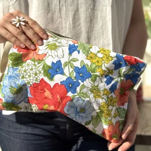 POCHETTE A FLEURS - UPCYCLING - ANTONELLA