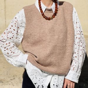 PULL SANS MANCHE - CAMEL - ARCHIE - EXCLU WEB