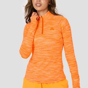 Women's Trail 1/4 Zip - Tangerine/White