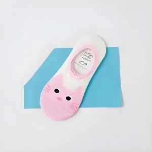 Chaussettes de cheville à motif de chat