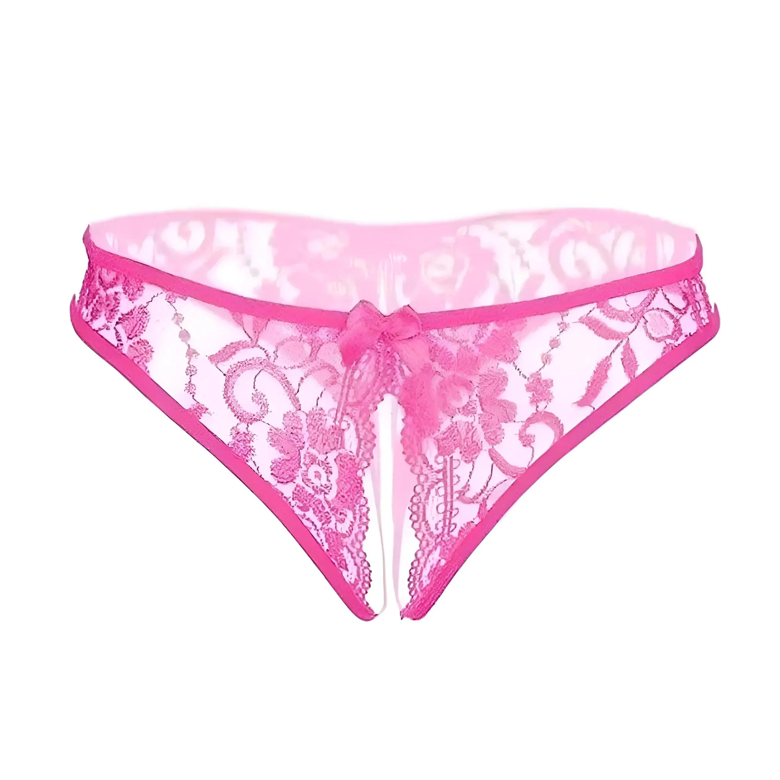 Culotte en dentelle avec découpe et détail de nœud – Image 2