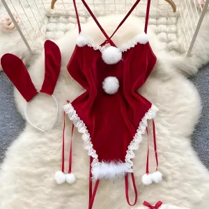 Bodysuit de Noël avec dentelle