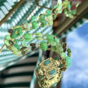 SAUTOIR TALISMAN VERT DEEPTI