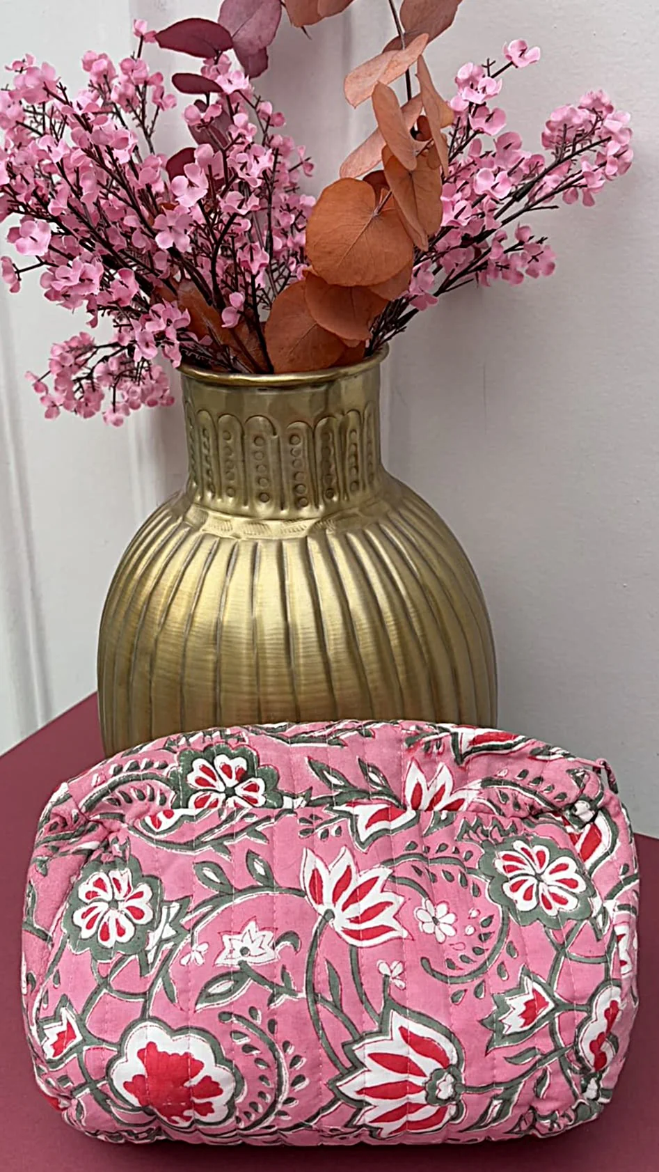 TROUSSE COTON MATELASSE - ROSE INDIEN - CAMILLE – Image 2