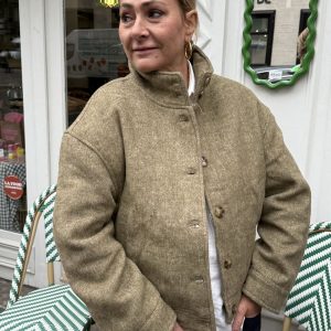 VESTE COURTE CHEVRON - KAKI