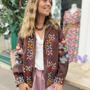 VESTE CHOCOLAT BRODEE - GERALDINE