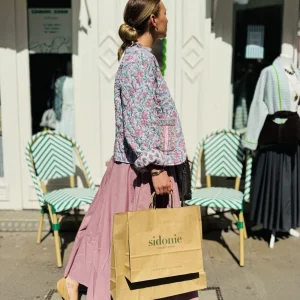 VESTE MATLASSEE ROSE ET VERTE - JAYA