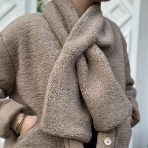 VESTE FEMME SHERPA - TAUPE - ARNIA