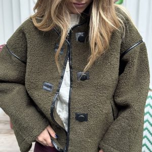 VESTE FEMME SHERPA KAKI - DODA